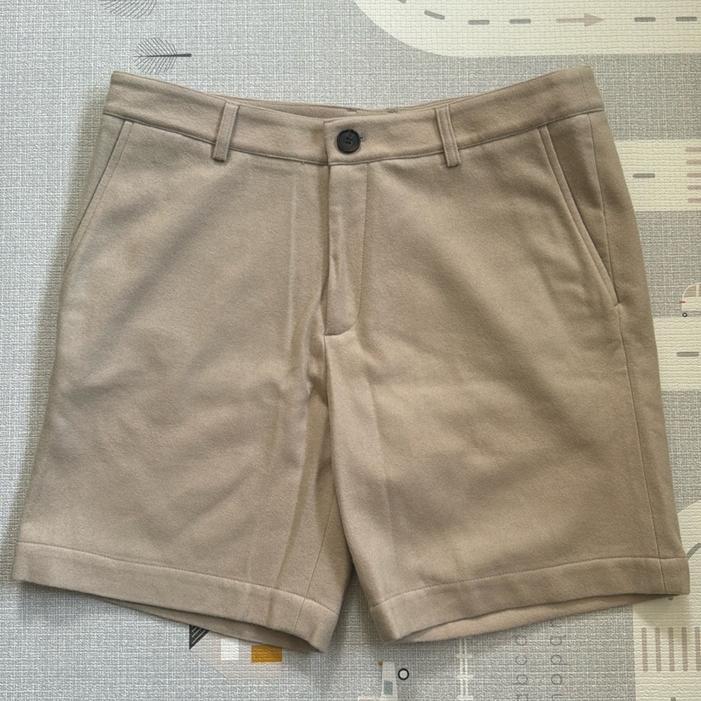 Wool & Prince shorts L 34 tan chino 8” inseam